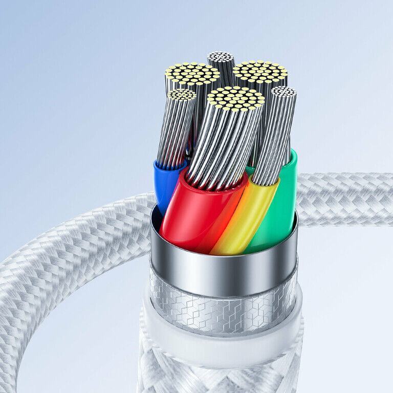 Joyroom USB-C Schnellladekabel 0,25 m Weiß – 3A & 480 Mbps - MIZO.at