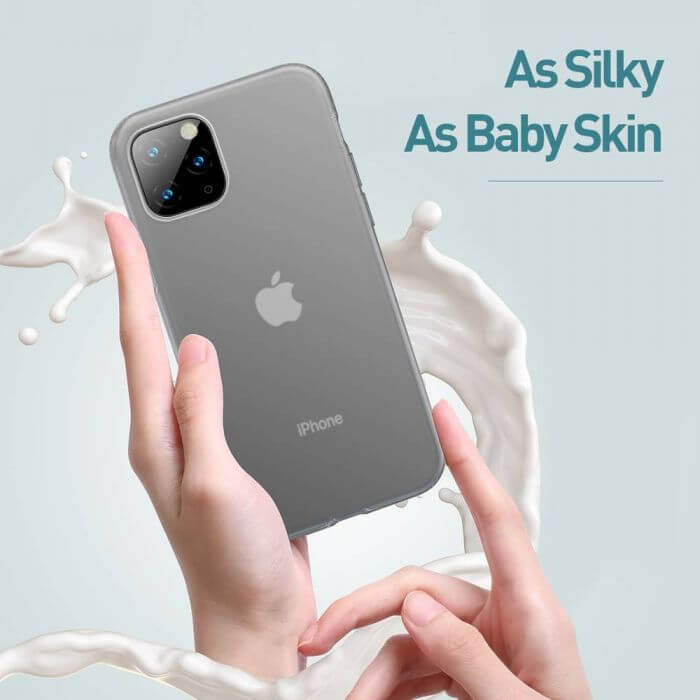 iPhone 11 Pro Max Case Jelly Liquid Silica Gel – Schwarz Flexibler Schutz - MIZO.at