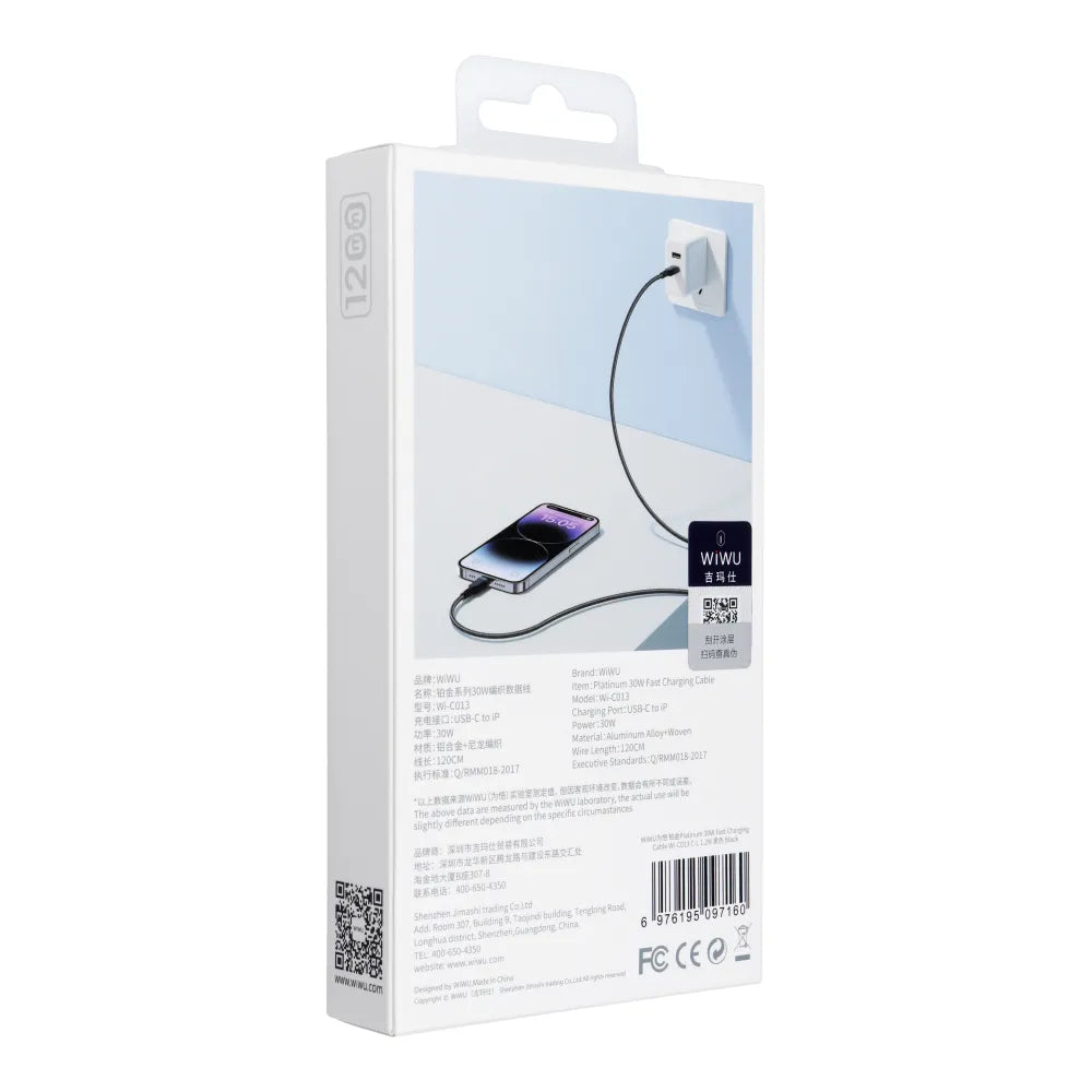 Platinum Series USB-C auf Lightning Kabel 30 W Schnellladung – 1,2 m - MIZO.at