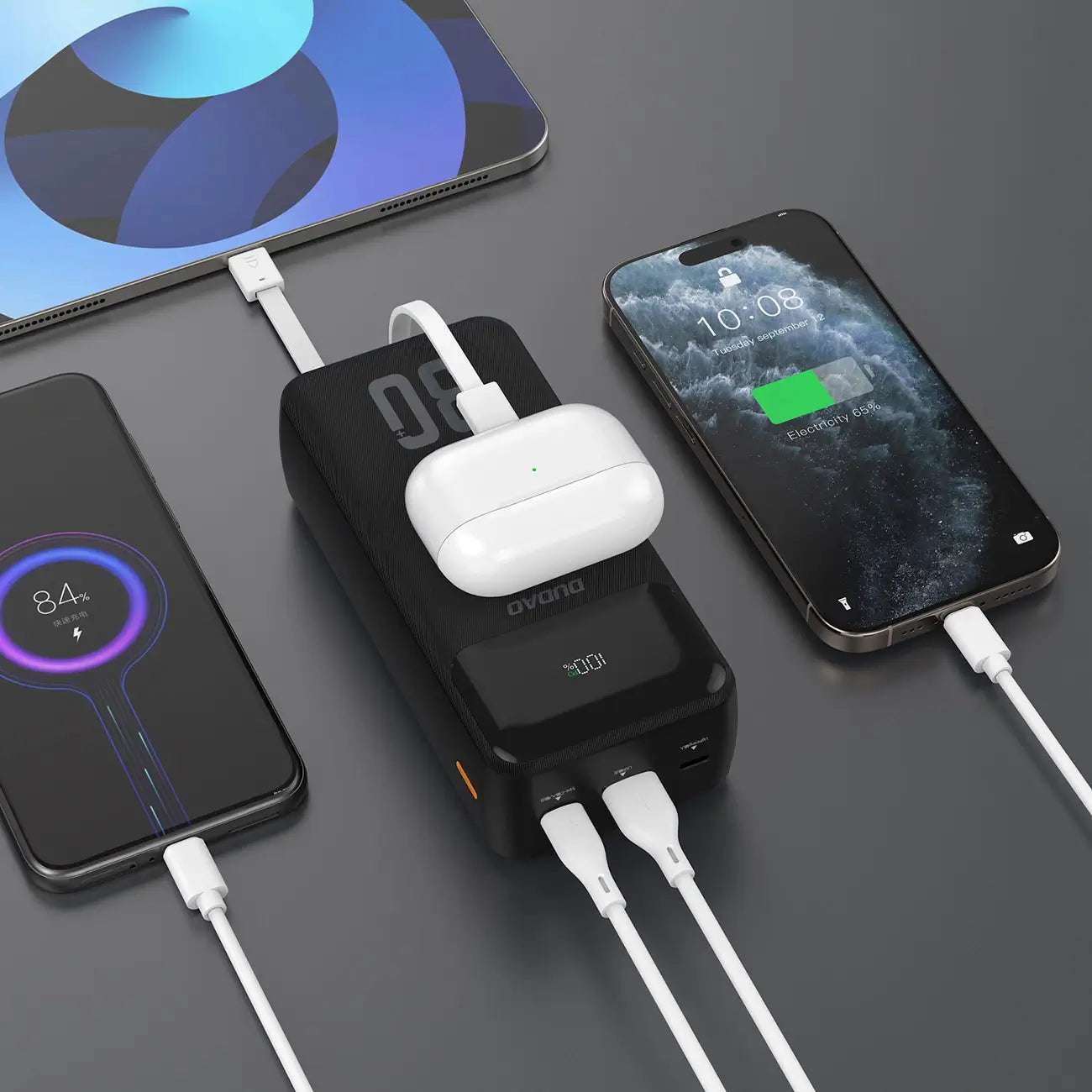 Dudao Powerbank K15MAX 30000mAh | 22.5W PD | Inkl. Kabel - MIZO.at