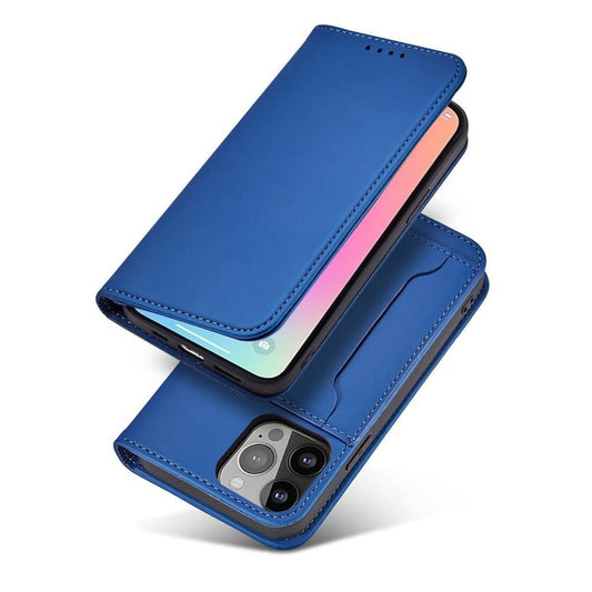 Samsung A54 Magnetic Flip Case | Card Holder Wallet Cover in Blue - MIZO.at