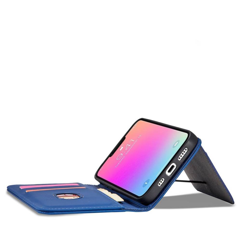 Samsung A54 Magnetic Flip Case Blau – Kartenfach Wallet Cover - MIZO.at