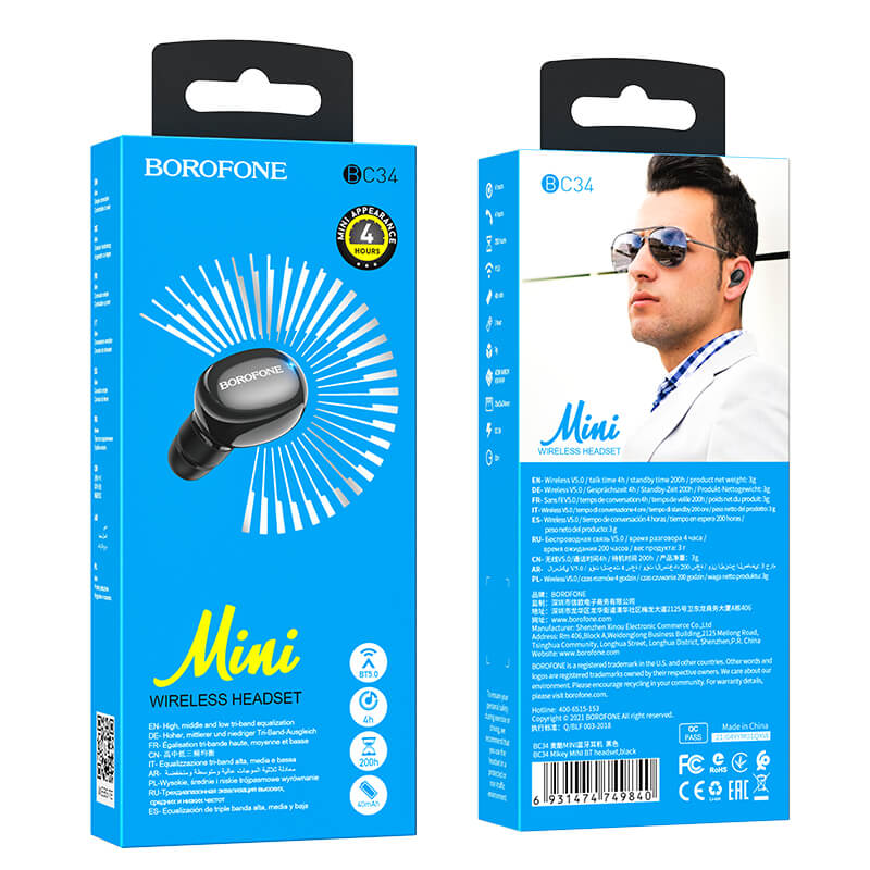 Mini Bluetooth Kopfhörer | 4h Spielzeit, 120h Standby, BT 5.0 - MIZO.at