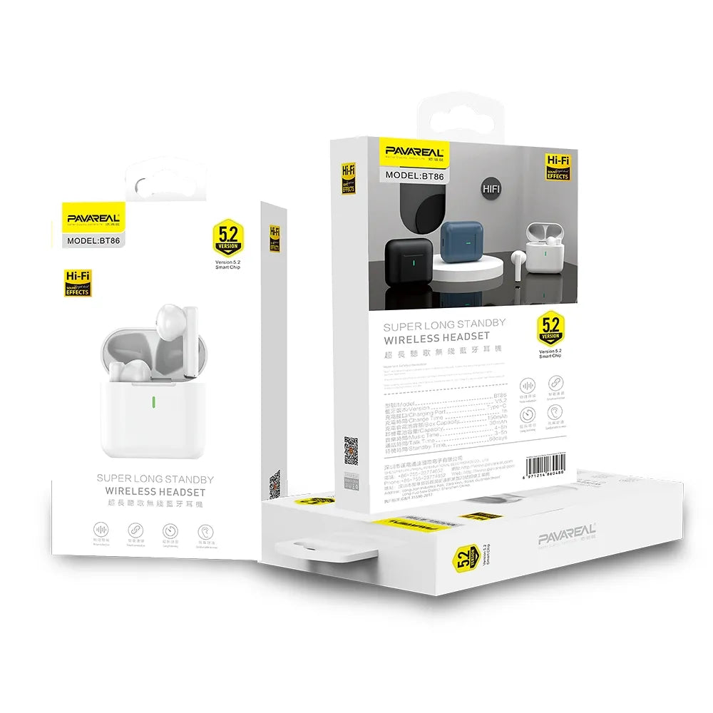 Pavareal True Wireless Ohrhörer – Blau Komfortabel Hochwertiger Sound - MIZO.at