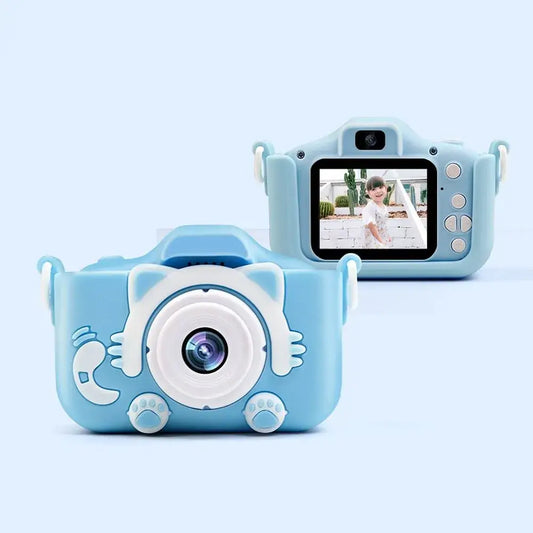 Digital Camera for Kids Cat Shape 40Mpx X5S Blue - MIZO.at