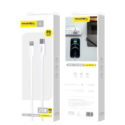 Pavareal Type-C zu Lightning Kabel – Weiß Schnellladung Datensync - MIZO.at