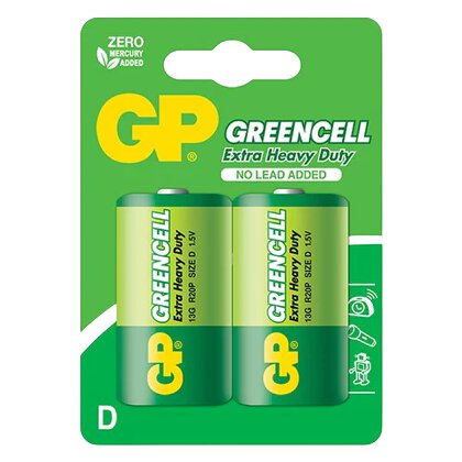 GP Greencell D Batterie R20 1,5V Zink-Kohle – 2er Pack - MIZO.at