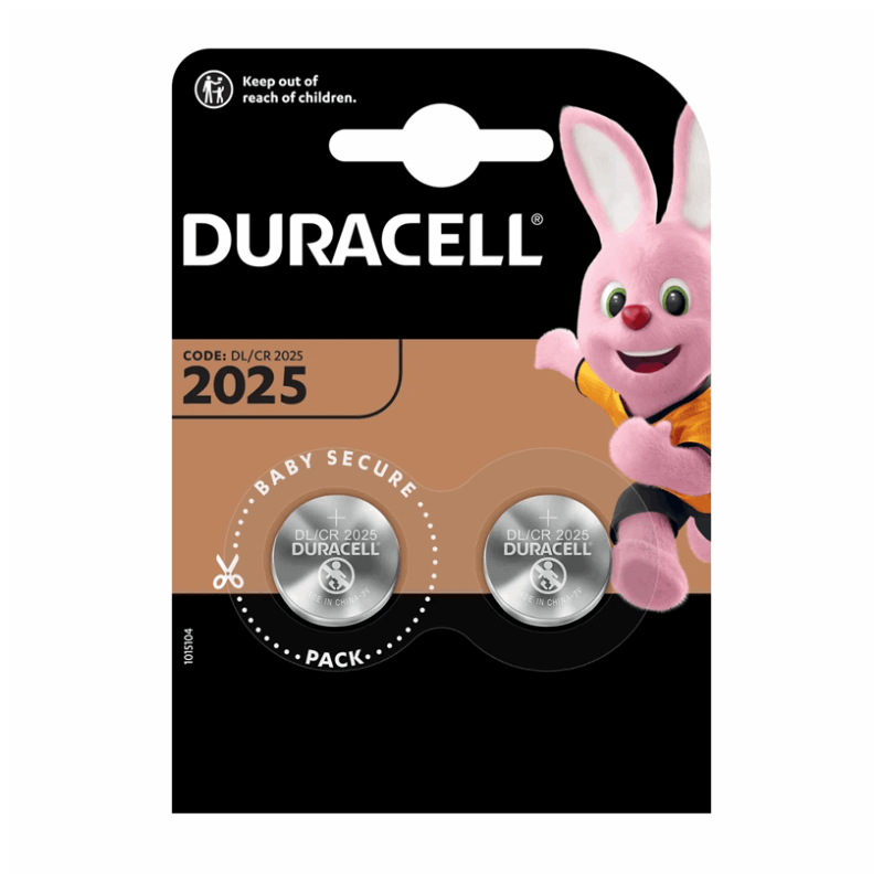 2er Pack Duracell CR2025 Lithium Knopfzellen 3 V - MIZO.at