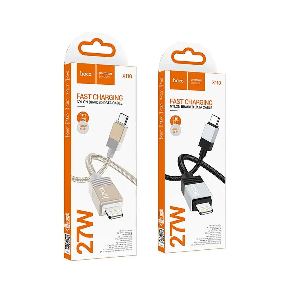 HOCO X110 Ladekabel Type-C auf Lightning 27W PD – 1m Schwarz - MIZO.at