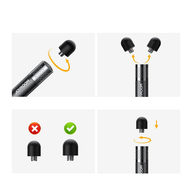 Joyroom JR-DR01 Passive Stylus Pen – Präzise Batteriefrei Schwarz - MIZO.at