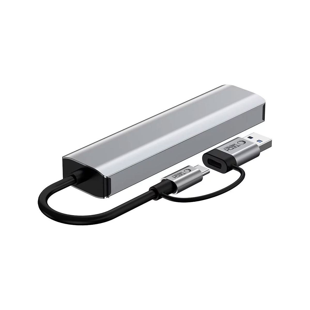 Tech-Protect HB03 5-in-1 USB-C Hub - Ethernet USB-Erweiterung Space Grau - MIZO.at