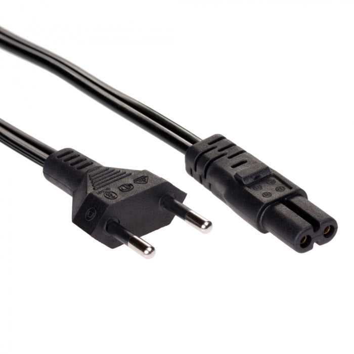 Akyga AK-RD-02A Stromkabel 3m Schwarz | IEC C7 Euro-8-Kupplung - MIZO.at