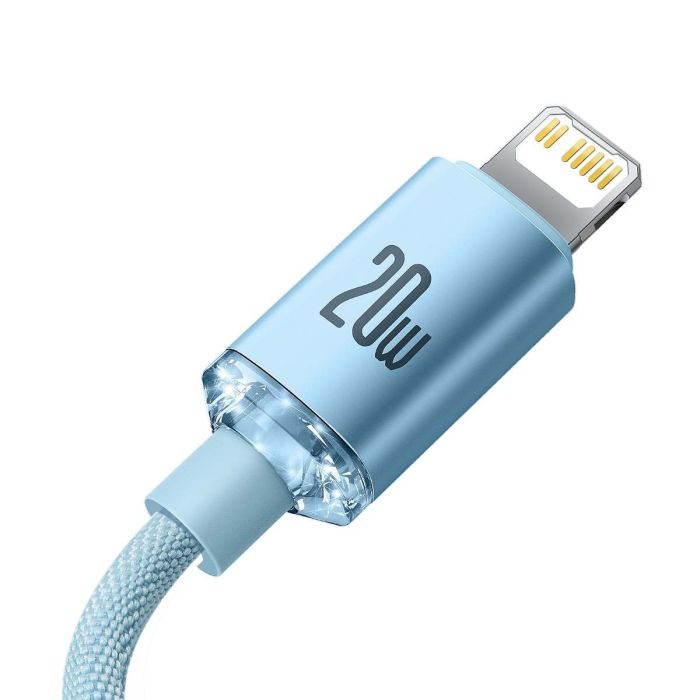 USB C auf Lightning Kabel 1,2 m 20W Schnellladen iPhone Baseus Crystal Shine - MIZO.at