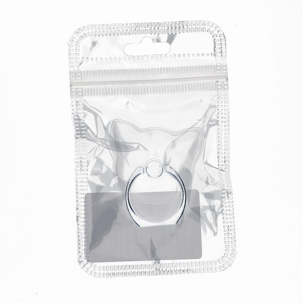 Ring Holder Cat Shape | Transparent, 360°, Universal Griff - MIZO.at