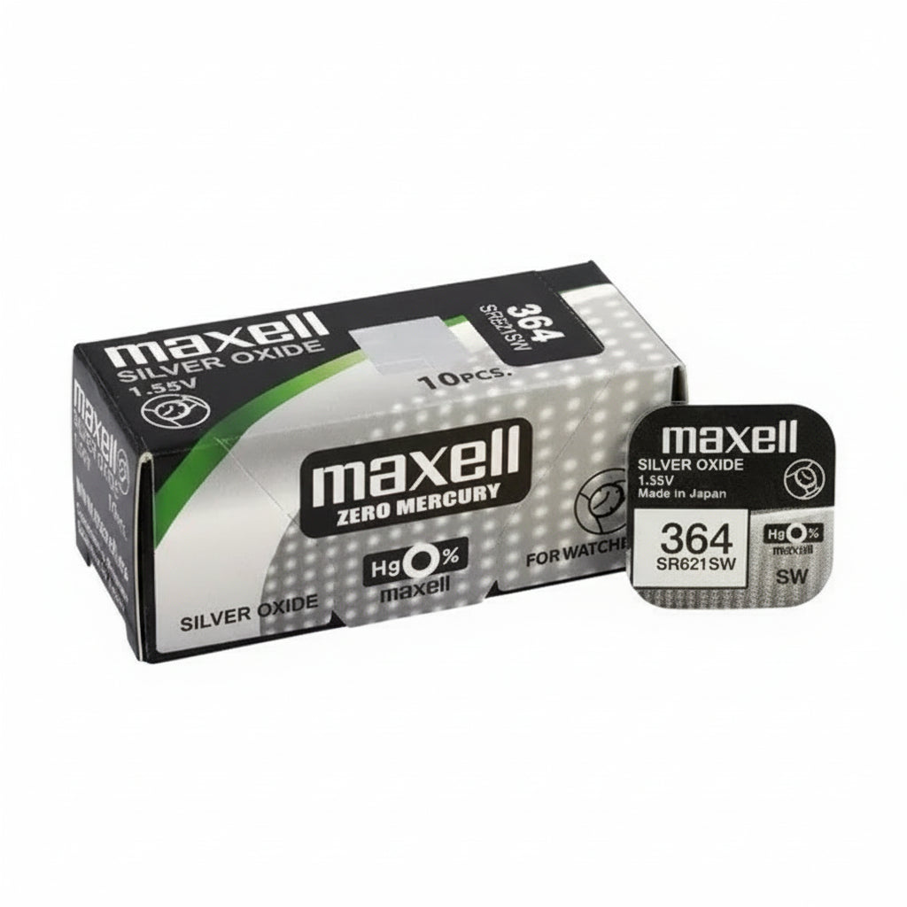 Maxell 364 SR621SW Silberoxid Knopfzelle Batterie 1,55V – 3 Stk. - MIZO.at
