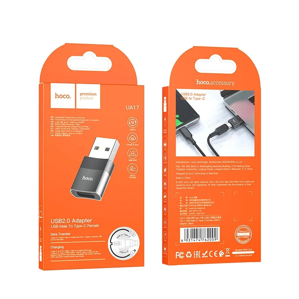 Hoco UA17 OTG Adapter – USB-A zu Type-C Konverter - MIZO.at
