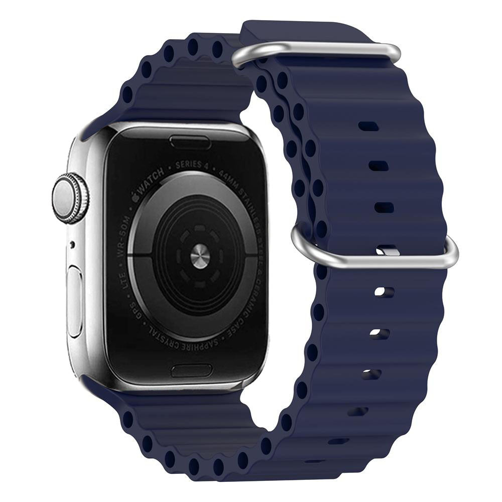 Apple Watch Strap 42/44/45/49 | Silicone Pattern 1 Navy - MIZO.at