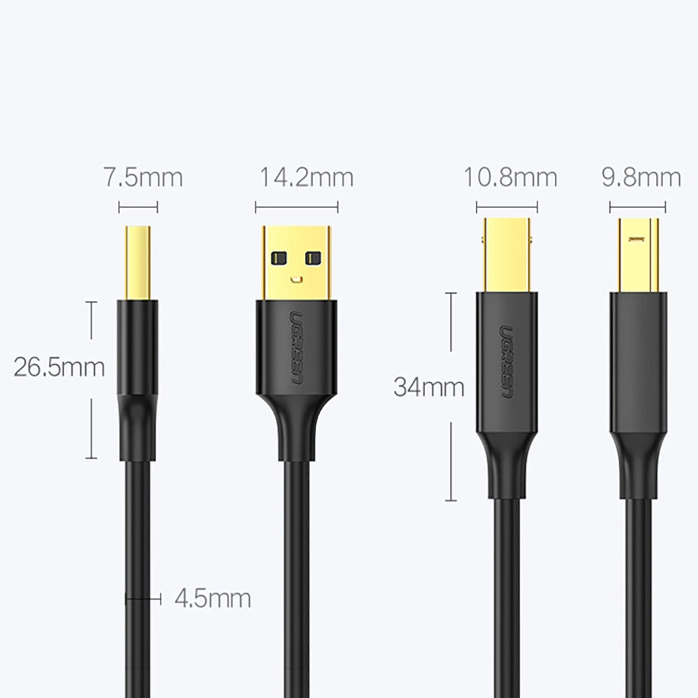 Ugreen USB Druckerkabel 2m – Type B Datenkabel - MIZO.at