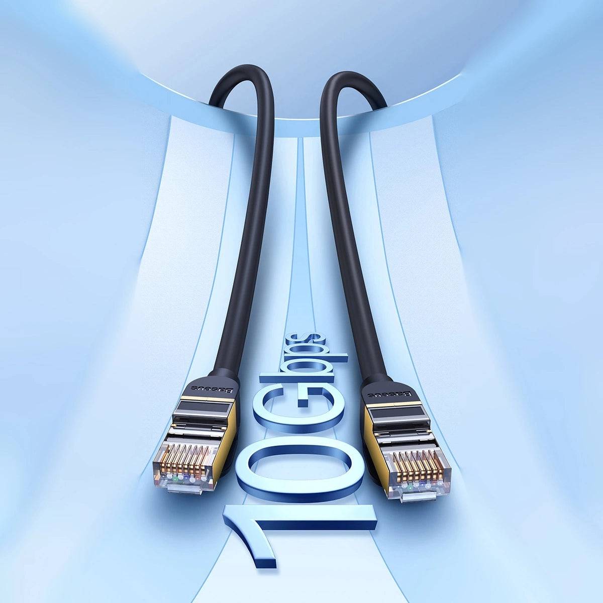 Baseus 10m Netzwerkkabel Cat 7 – 10Gbps High Speed Schwarz - MIZO.at
