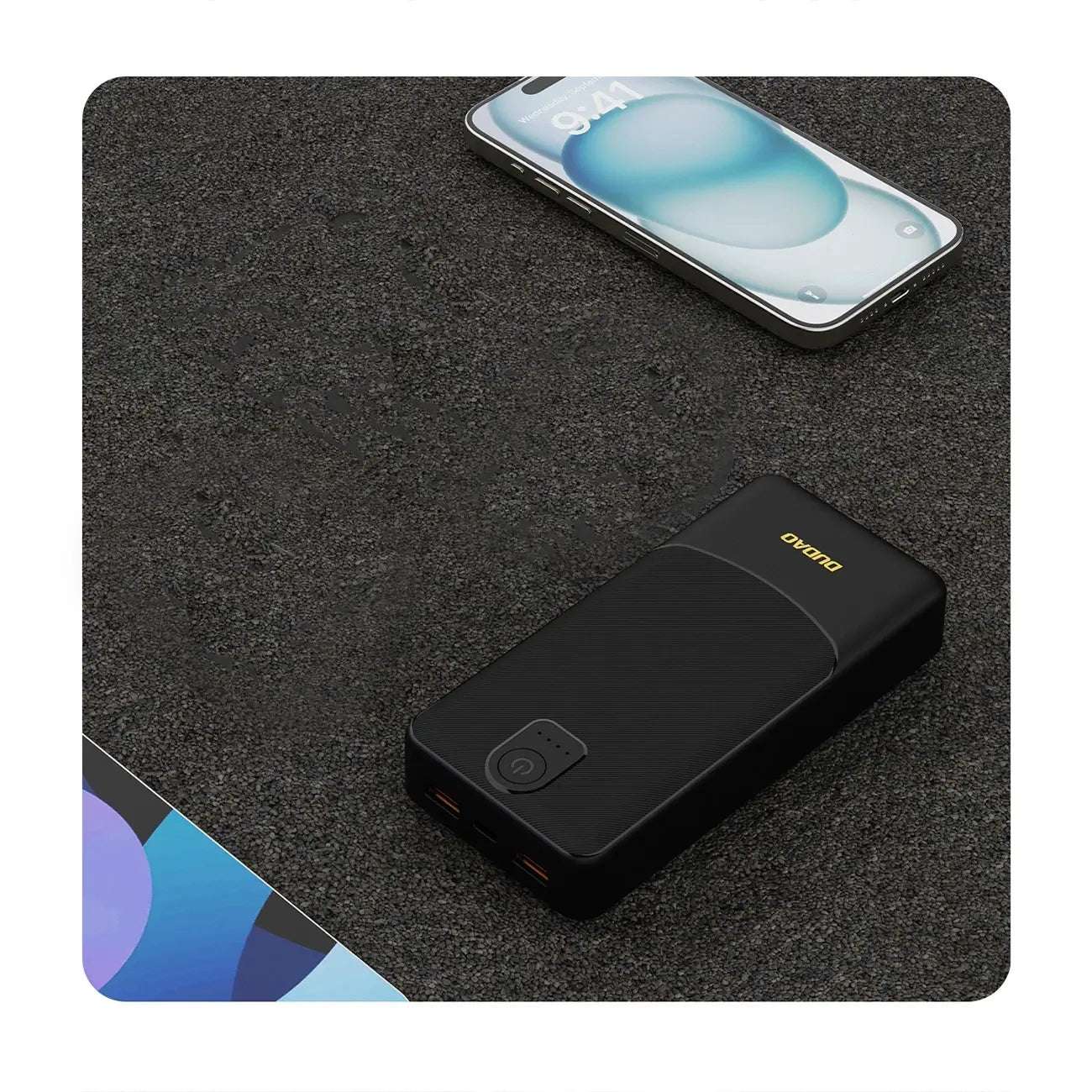 Dudao K10Pro Powerbank 20.000mAh mit Dual USB-A, Schwarz - MIZO.at