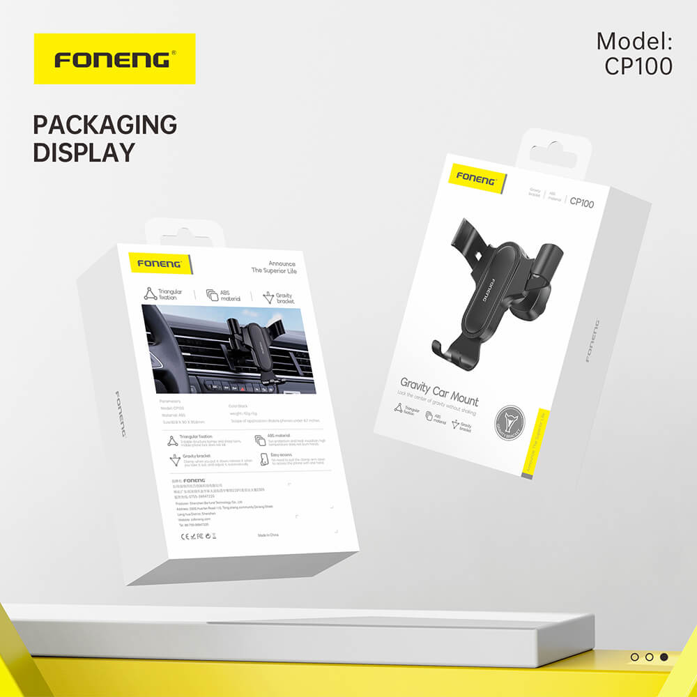 Foneng Gravity Car Holder | Lüftung, 360° Rotation, Einhandbedienung - MIZO.at