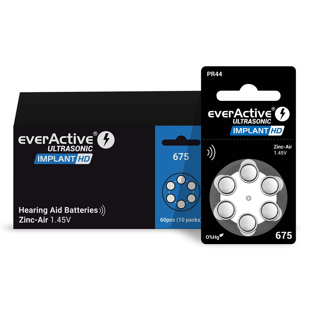 6er Pack everActive Ultrasonic Implant HD 675 PR44 1,45 V - MIZO.at