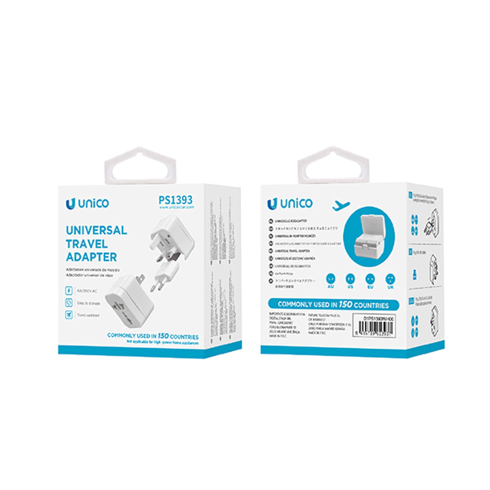 Unico Universal Reiseadapter 150 Länder Weiß - MIZO.at