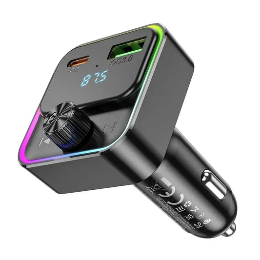 Hoco Auto-Ladegerät 30W QC 3.0 PD FM Transmitter E81 Schwarz - MIZO.at