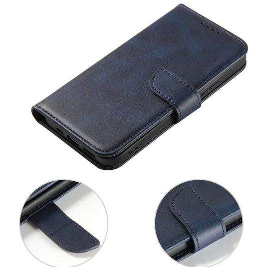 Samsung S24 Magnetic Wallet Case | Premium Flip Cover Blue - MIZO.at
