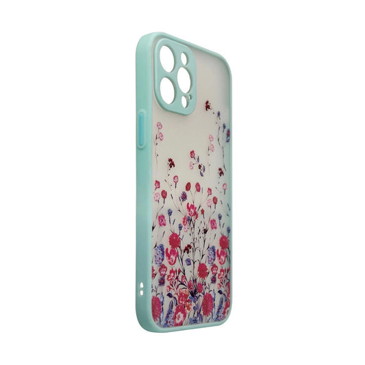 Light Blue Floral iPhone 12 Pro Case | Protective Flower Design - MIZO.at