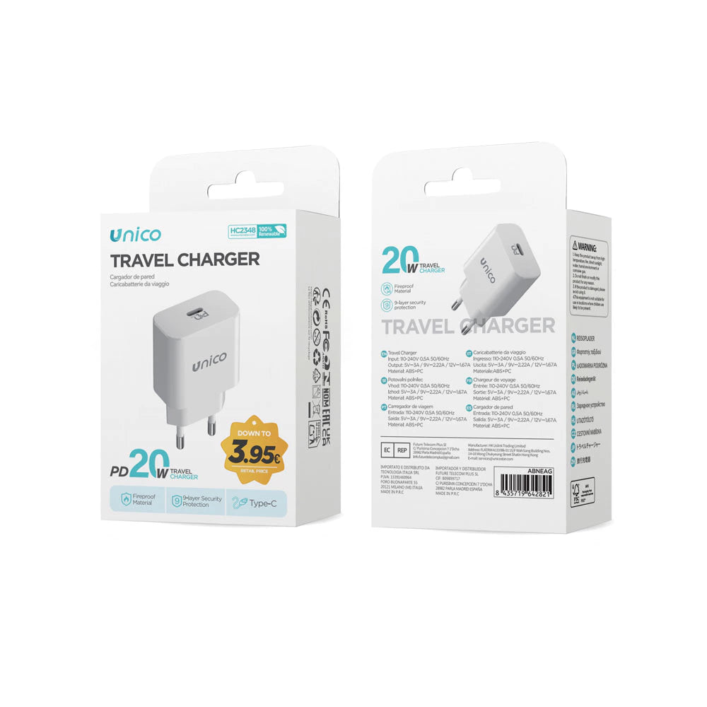 HC2348 USB-C PD 20W Schnellladegerät Schwarz - MIZO.at