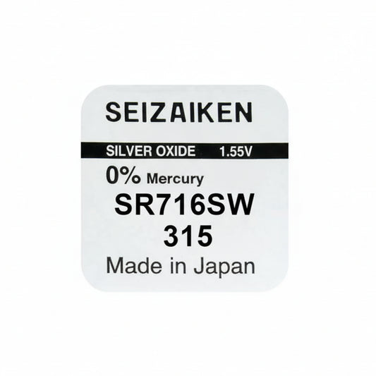 Seizaiken SEIKO 315 SR716SW Silberoxid Uhrbatterie - MIZO.at