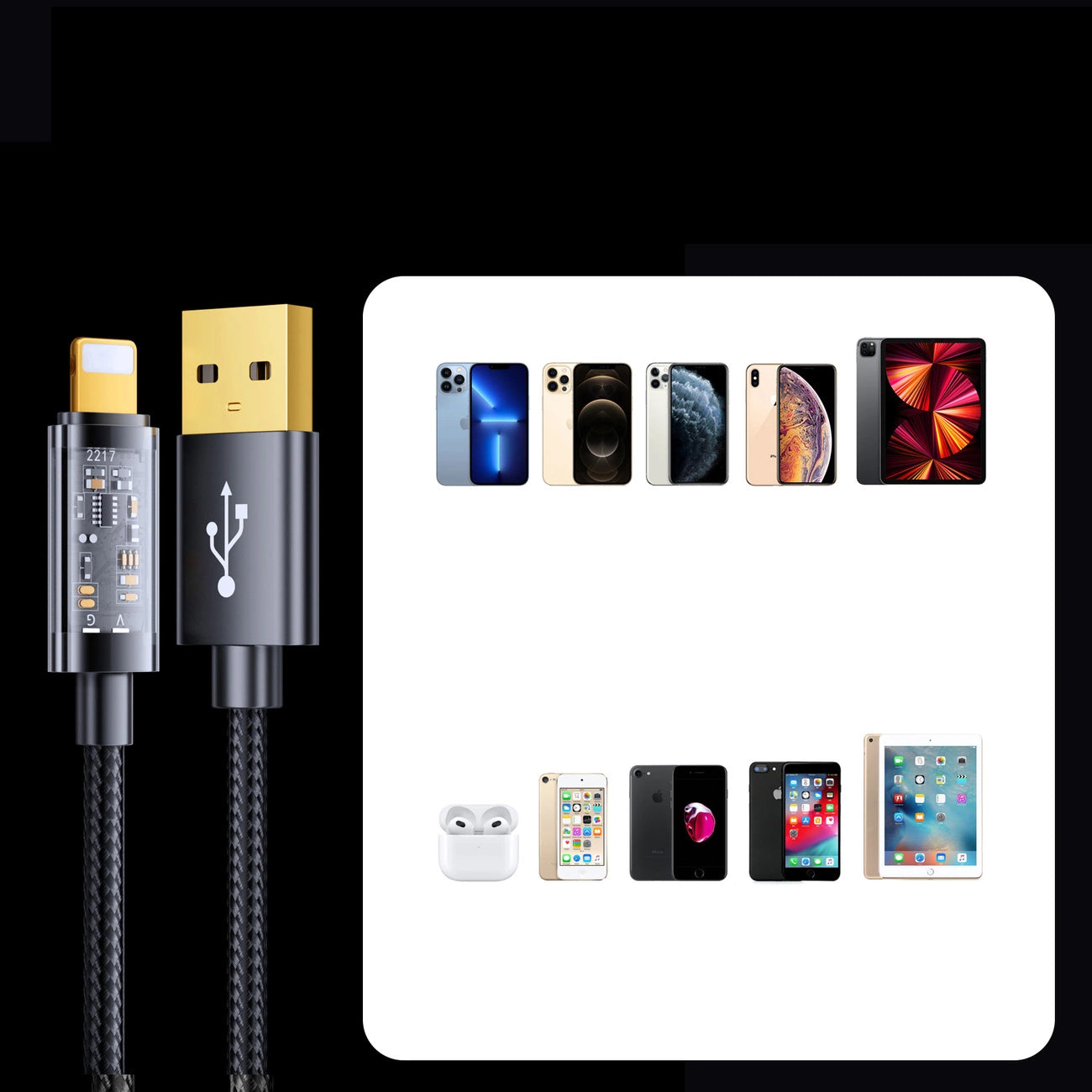 Joyroom 20W Lightning Ladekabel Schwarz – 2,4A Schnellladen 1,2m Premium - MIZO.at