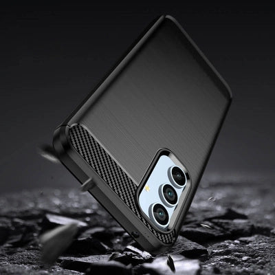 Samsung Galaxy A54 5G Carbon Case – Flexible Silikon Schutzcover Schwarz - MIZO.at