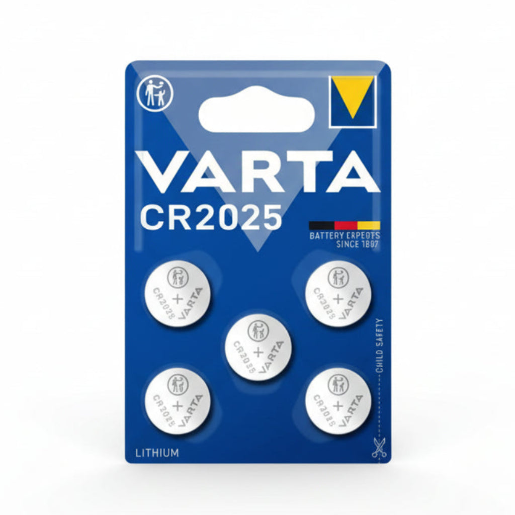 5er Pack Varta CR2025 Lithium Knopfzellen 3V - MIZO.at