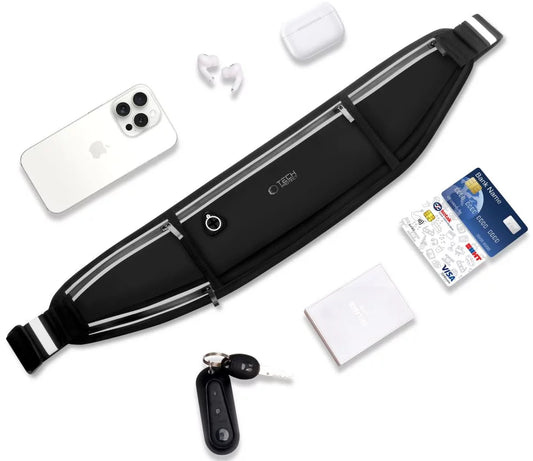 Tech-Protect M3 Sport Waist Bag | Universal, Lightweight, Black - MIZO.at