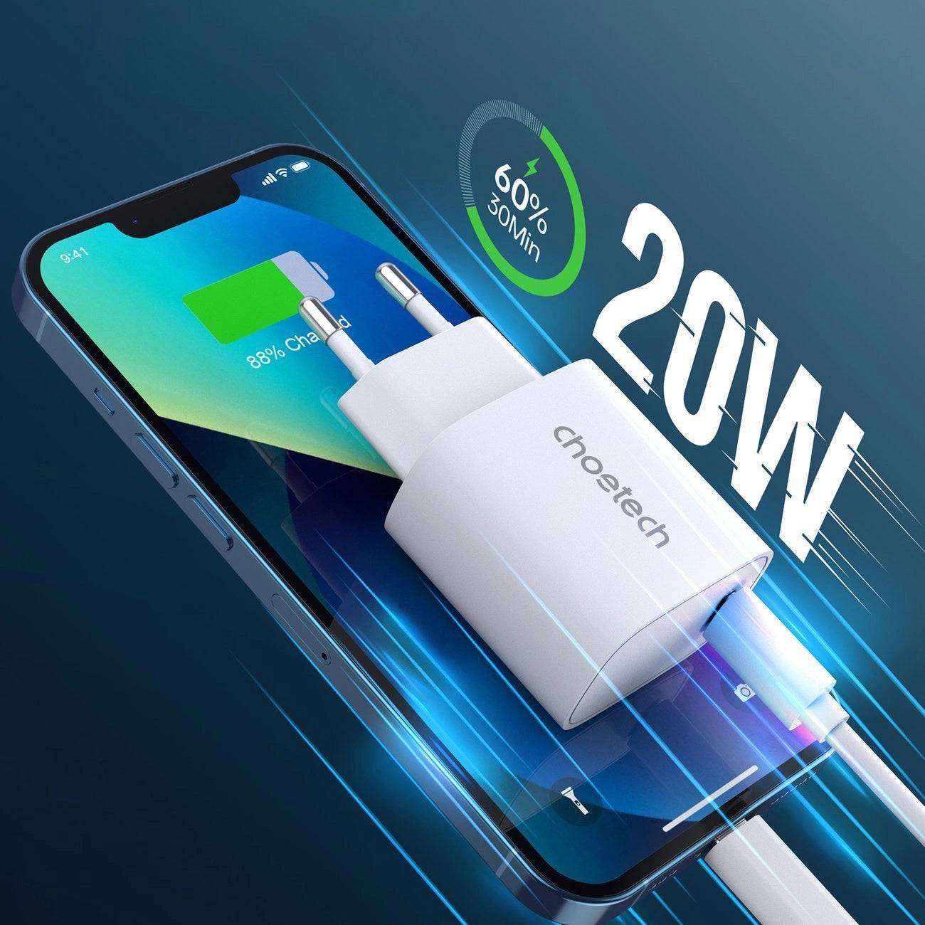 CHOETECH Q5004 20W USB-C Ladegerät Set (2er Pack) – Weiß - MIZO.at