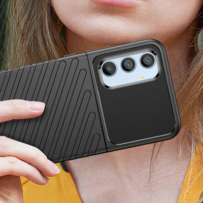 Samsung Galaxy A54 5G Schutzhülle – Thunder Case Schwarz Silikon Armor Premium - MIZO.at
