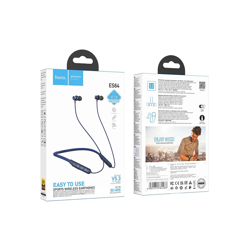 Hoco ES64 Kabellose Earbuds Navy Blue mit Ladecase - MIZO.at