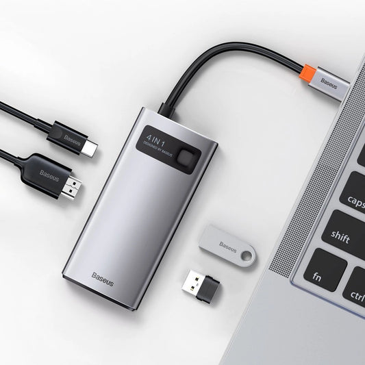 Baseus 4-in-1 USB-C HUB | 100W Power Delivery, 4K HDMI, USB 3.2 - MIZO.at