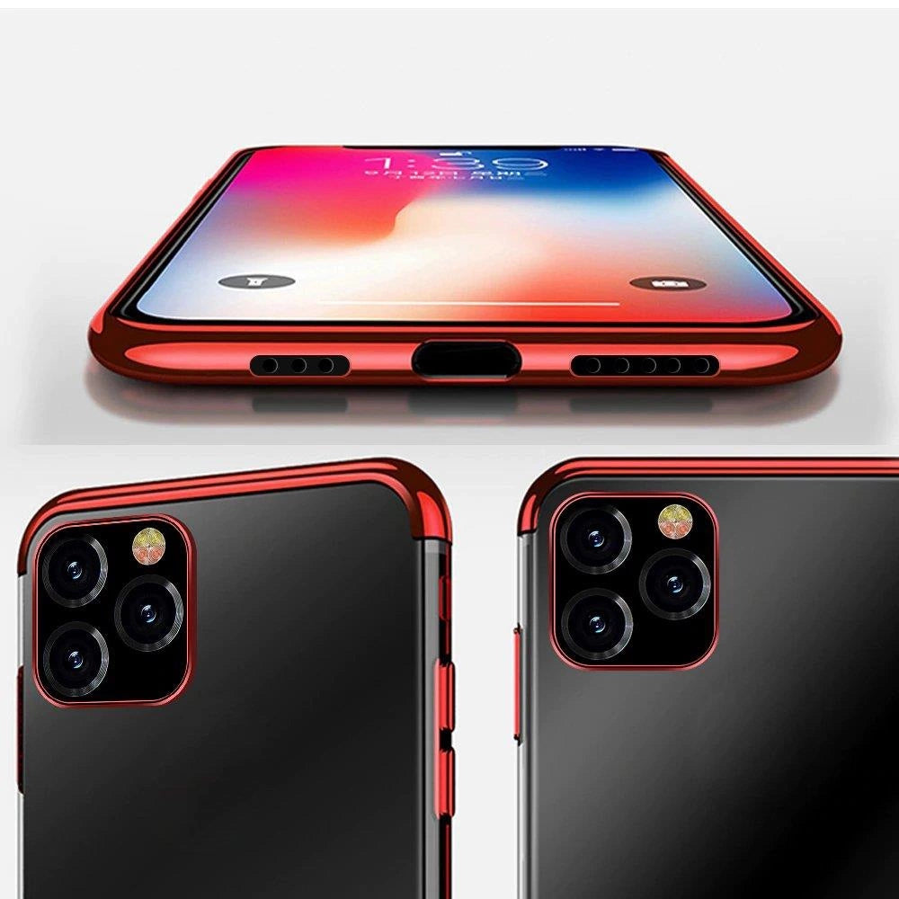 Xiaomi Mi 11 Case Rot – TPU mit Metallrahmen transparent - MIZO.at