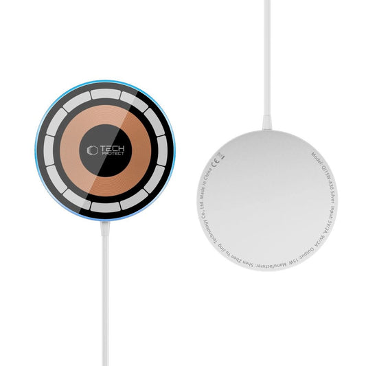 Tech-Protect 15W MagSafe Inductive Charger | 15W Fast Charging (Silver) - MIZO.at