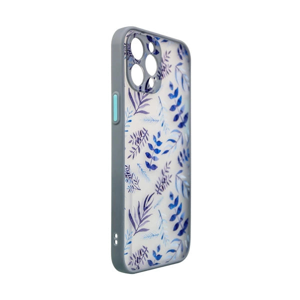 Dunkelblau Floral iPhone 12 Pro Max Case – Designer Schutzcover Premium - MIZO.at
