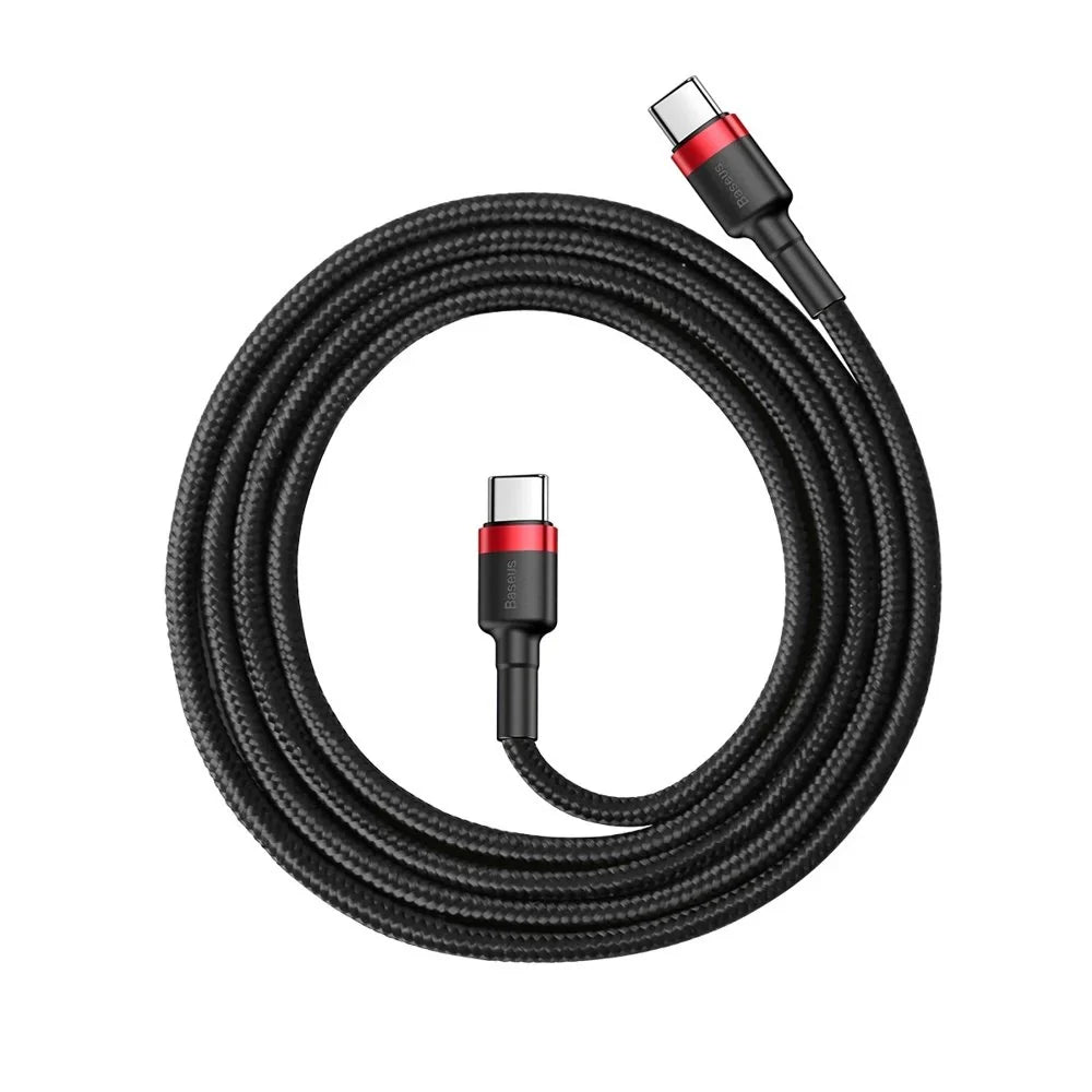 Baseus Cafule USB-C PD Schnellladekabel 100W – Nylon Schwarz - MIZO.at
