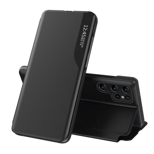 Samsung S24 Ultra Eco Leather View Case – Schwarz Premium Flip Cover - MIZO.at