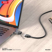 XO GB015 Mini DisplayPort to HDMI Adapter | 4K Gray - MIZO.at