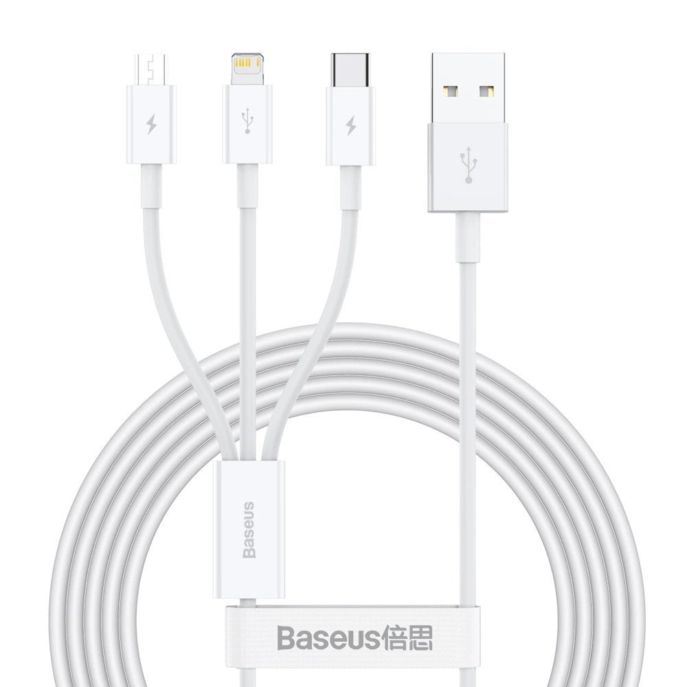 Baseus 3-in-1 USB Cable | Lightning, USB Type-C & Micro USB - MIZO.at