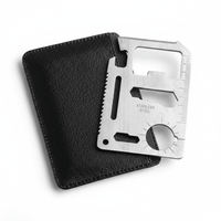 Multitool-Karte Metall – 11 Funktionen im kompakten Survival-Tool - MIZO.at