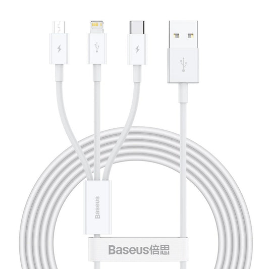 Baseus 3-in-1 USB Kabel – Lightning USB-C Micro USB Vielseitig - MIZO.at