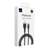 Platinum Series Micro USB-Kabel – 3 A Schnellladung, 1,2 m - MIZO.at